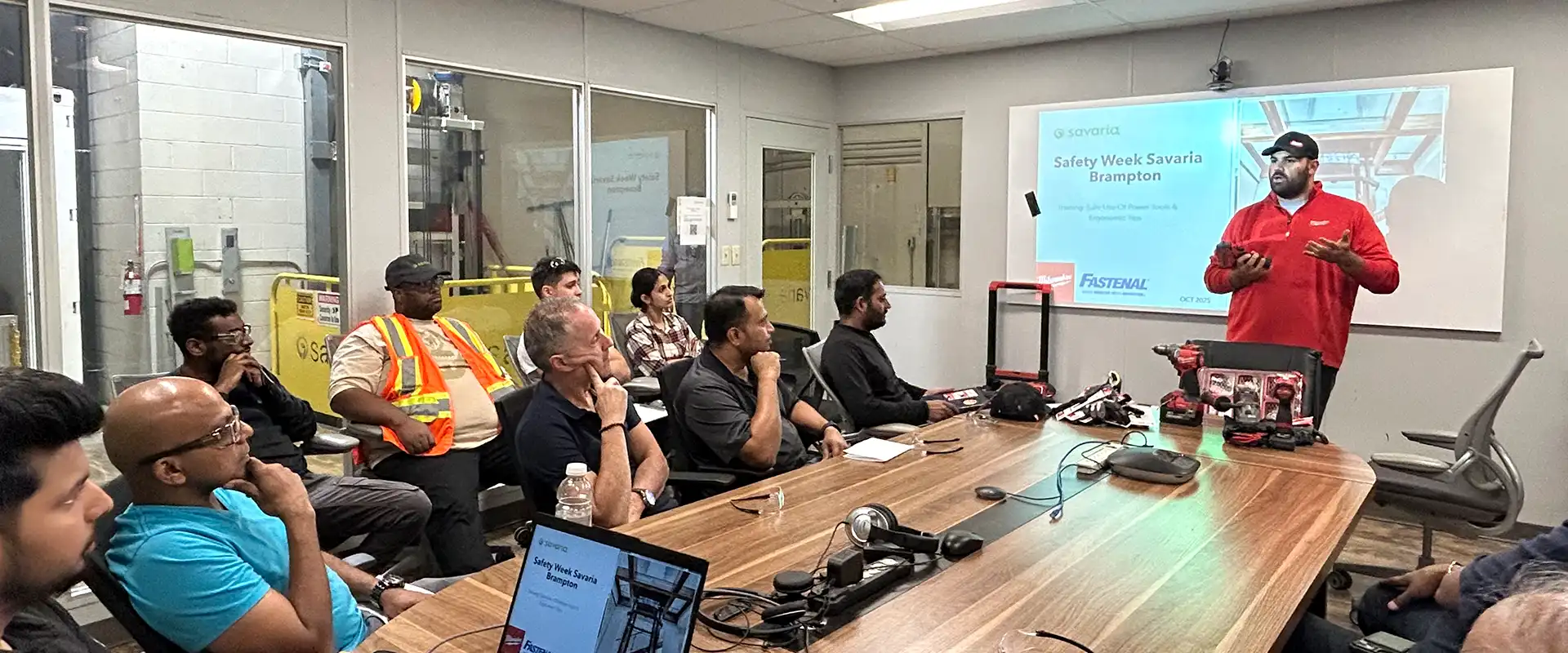 Savaria Brampton office taking part in Safety Week corporate initiative